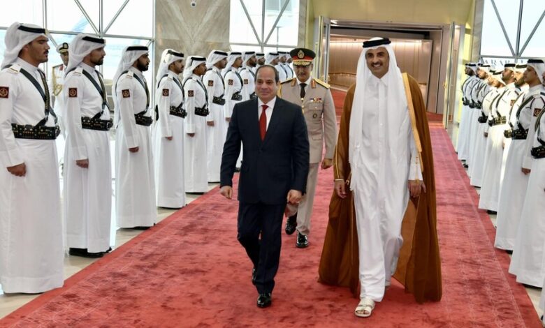 السيسي وأمير قطر يبحثان الأوضاع في غزة ويؤكدان رفضهما القاطع للتهجير 1 67fce30542360443667b5892