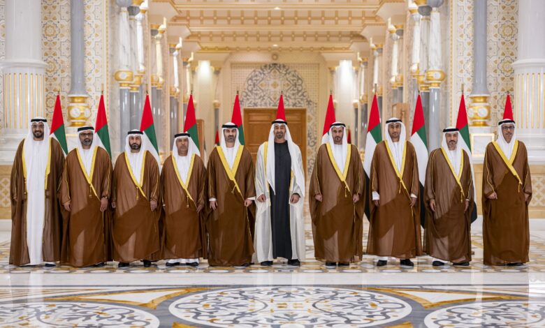 أمام رئيس الدولة / سفراء الإمارات الجدد يؤدون اليمين القانونية وسموه يتسلم أوراق اعتماد عدد من السفراء المعينين لدى الدولة 1 rzu06zkf1k91f78pn