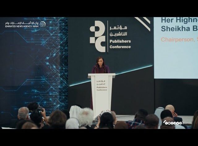 افتتاح أعمال الدورة الـ15 من مؤتمر الناشرين الدولي بالشارقة 1 u9508i231k91d74pd