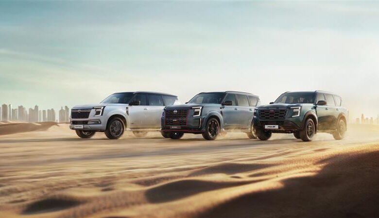 المسعود للسيارات تعود إلى مهرجان ليوا 2026 لاستعراض سيارات نيسان باترول احتفاء بالمجتمع والثقافة وروح المغامرات الصحراوية 1 Nissan Patrol line up