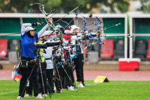 1 Archival images from the archery competitions at the previous edition of AWST